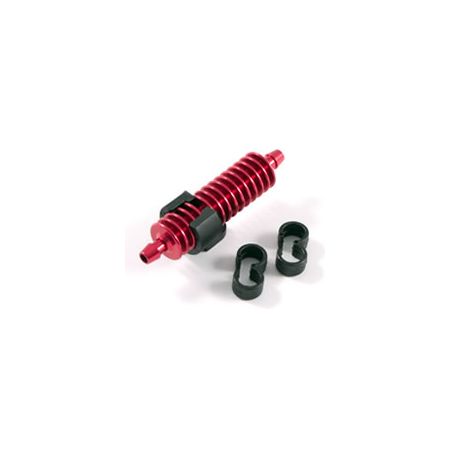 Fastrax 1:8th Exhaust Gas Cooler Red W/Mounts (FAST897R)