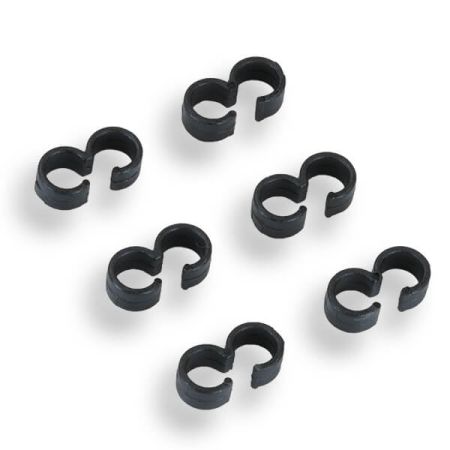 Fastrax Black Fuel Tube Clips (6) (FAST89BK) Fastrax Black Fuel Tube Clips (6) (FAST89BK)