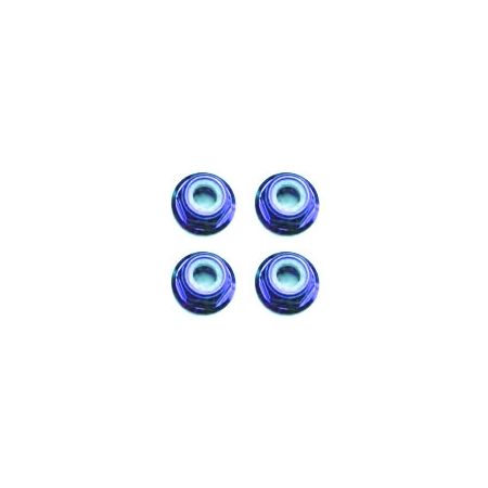 FASTRAX M3 BLUE FLANGED LOCKNUTS 4PCS FASTRAX M3 BLUE FLANGED LOCKNUTS 4PCS