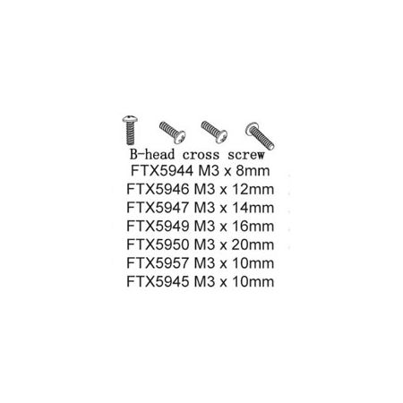 FTX Button Head 3X10mm 12Pcs FTX Button Head 3X10mm 12Pcs