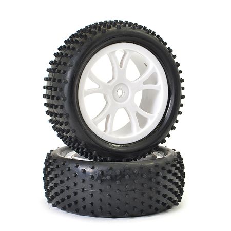 FTX Vantage Front Buggy Tyre Mounted On Wheels (Pr) - White (FTX6300W) FTX Vantage Front Buggy Tyre Mounted On Wheels (Pr) - White (FTX6300W)