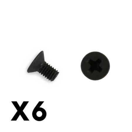 FTX Flat Head Hex 6pcsm3*6 Screws (FTX6544) FTX Flat Head Hex 6pcsm3*6 Screws (FTX6544)