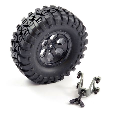 FTX Outback Spare Tyre Mount & Tyre/6 Hex Wheel Black (FTX8249B) FTX Outback Spare Tyre Mount & Tyre/6 Hex Wheel Black (FTX8249B)