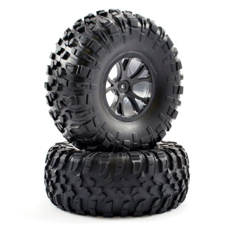 FTX Outlaw Pre-Mounted Wheels & Tyres - Black (FTX8335B) FTX Outlaw Pre-Mounted Wheels & Tyres - Black (FTX8335B)