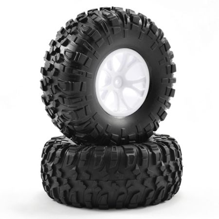 FTX Outlaw Pre-Mounted Wheels & Tyres - White (FTX8335W) FTX Outlaw Pre-Mounted Wheels & Tyres - White (FTX8335W)