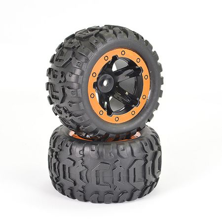 FTX Tracer Monster Truck Orange Wheel/Tyres Complete (Pr) (FTX9742) FTX Tracer Monster Truck Orange Wheel/Tyres Complete (Pr) (FTX9742)