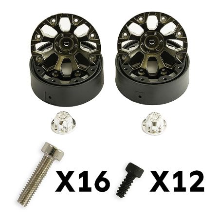 FTX Texan 1:10 8-Spoke Black Beadlock Wheel (Pr) (FTX9875BK) FTX Texan 1:10 8-Spoke Black Beadlock Wheel (Pr) (FTX9875BK)