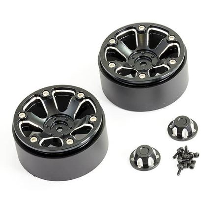 FTX Texan 1:10 Aluminum Beadlock 6-Spoke Wheels (Pr) (FTX9920BK) FTX Texan 1:10 Aluminum Beadlock 6-Spoke Wheels (Pr) (FTX9920BK)