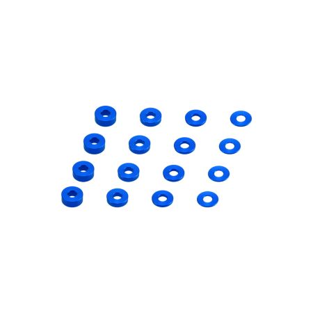 JConcepts Metric washer set (0.5, 1, 2 and 3mm) 16pc - Blue (JC2237) JConcepts Metric washer set (0.5, 1, 2 and 3mm) 16pc - Blue (JC2237)