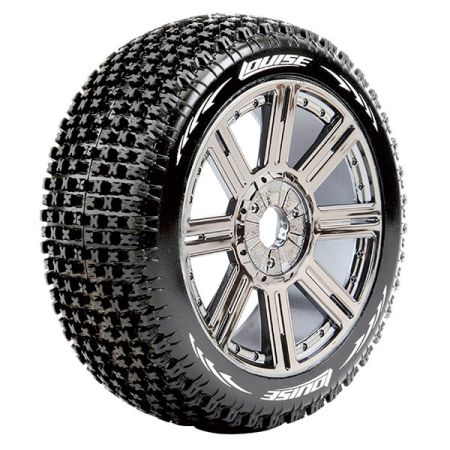 Louise RC B-Pirate 1:8 Fr/Rr Soft Hex 17mm Spoke Black Chrome (L-T3126SBC) Louise RC B-Pirate 1:8 Fr/Rr Soft Hex 17mm Spoke Black Chrome (L-T3126SBC)