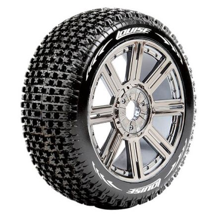 Louise RC B-Pirate 1:8 Fr/Rr Super Soft Hex 17mm Spoke Black Chrome (L-T3126VBC) Louise RC B-Pirate 1:8 Fr/Rr Super Soft Hex 17mm Spoke Black Chrome (L-T3126VBC)