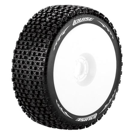 Louise RC B-Pirate 1:8 Fr/Rr Super Soft Hex 17mm White (L-T3126VW)