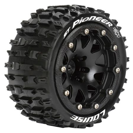 Louise RC ST-Pioneer 1:10 Soft Bead-Lock/1/2 Offset Hex 12M Black (L-T3312SBH)