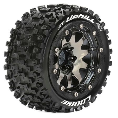 Louise RC ST-Uphill 1:10 Soft Bead-Lock/1/2 Offset Hex 12mm Black Chrome (L-T3313SBCH)