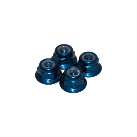 Schumacher M4 Nyloc Wheel Nut - Blue Alloy (pk4) Schumacher M4 Nyloc Wheel Nut - Blue Alloy (pk4)