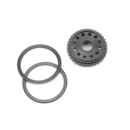 Schumacher CNC Ball Diff Pulley and Fences; 36T - Mi4LP Schumacher CNC Ball Diff Pulley and Fences; 36T - Mi4LP