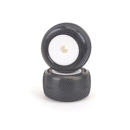 Schumacher Mini Pin - Yell-Truck Tyre - Pre-Glued pr Schumacher Mini Pin - Yell-Truck Tyre - Pre-Glued pr
