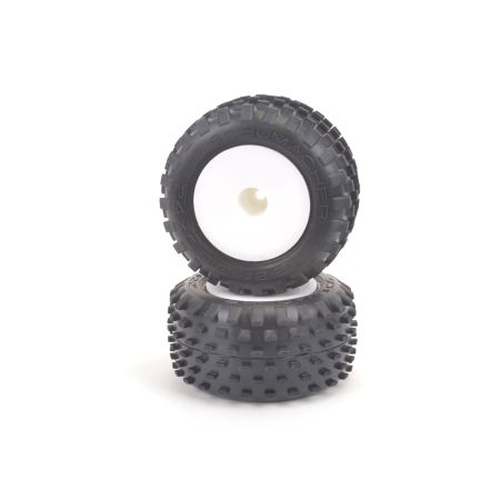 Schumacher Stagger Rib-Silver-Truck Tyre - Pre-Glued pr Schumacher Stagger Rib-Silver-Truck Tyre - Pre-Glued pr
