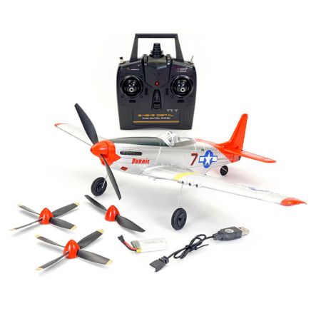 Volantex P-51D Mustang V2 Red 4Ch 400mm Brushed W/Gyro RTF (V761-5V2R) Volantex P-51D Mustang V2 Red 4Ch 400mm Brushed W/Gyro RTF (V761-5V2R)