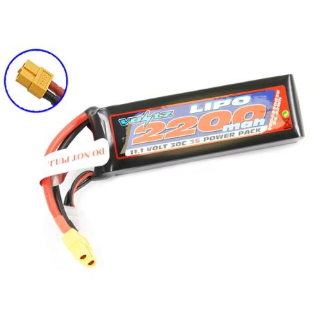 Voltz 2200mAh 11.1V 30C LiPO Battery W/XT60 (VZ0422003SXT60) Voltz 2200mAh 11.1V 30C LiPO Battery W/XT60 (VZ0422003SXT60)