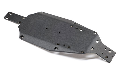 BLACK-ANODIZED ALUMINIUM CHASSIS for the Losi 1/28 Micro-T 2WD RTR RC Stadium Truck